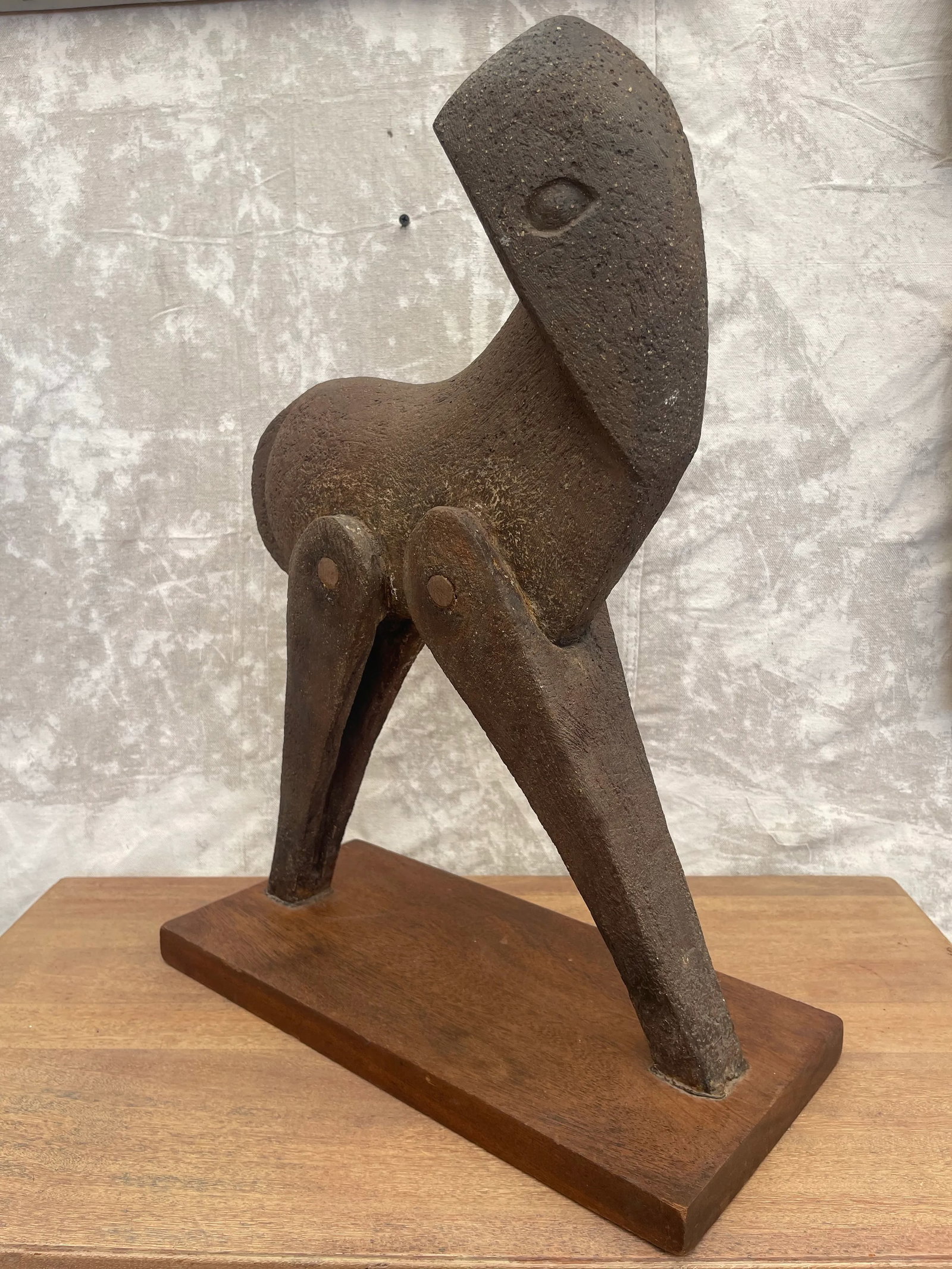 Abstract Pottery Horse Sculpture by Margot Kempe 1960 - 2