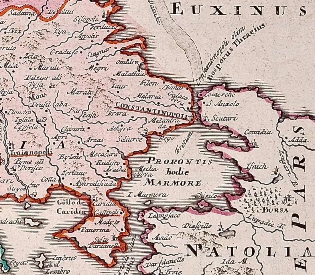 Johann Baptist Homann Danube River, Italy, Greece and Croatia: A Hand-colored 18th C. Homann Map, 17 - 10