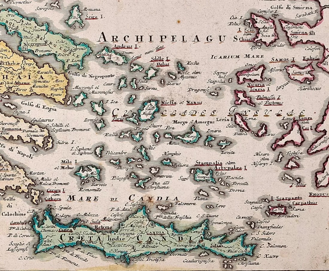 Johann Baptist Homann Danube River, Italy, Greece and Croatia: A Hand-colored 18th C. Homann Map, 17 - 7