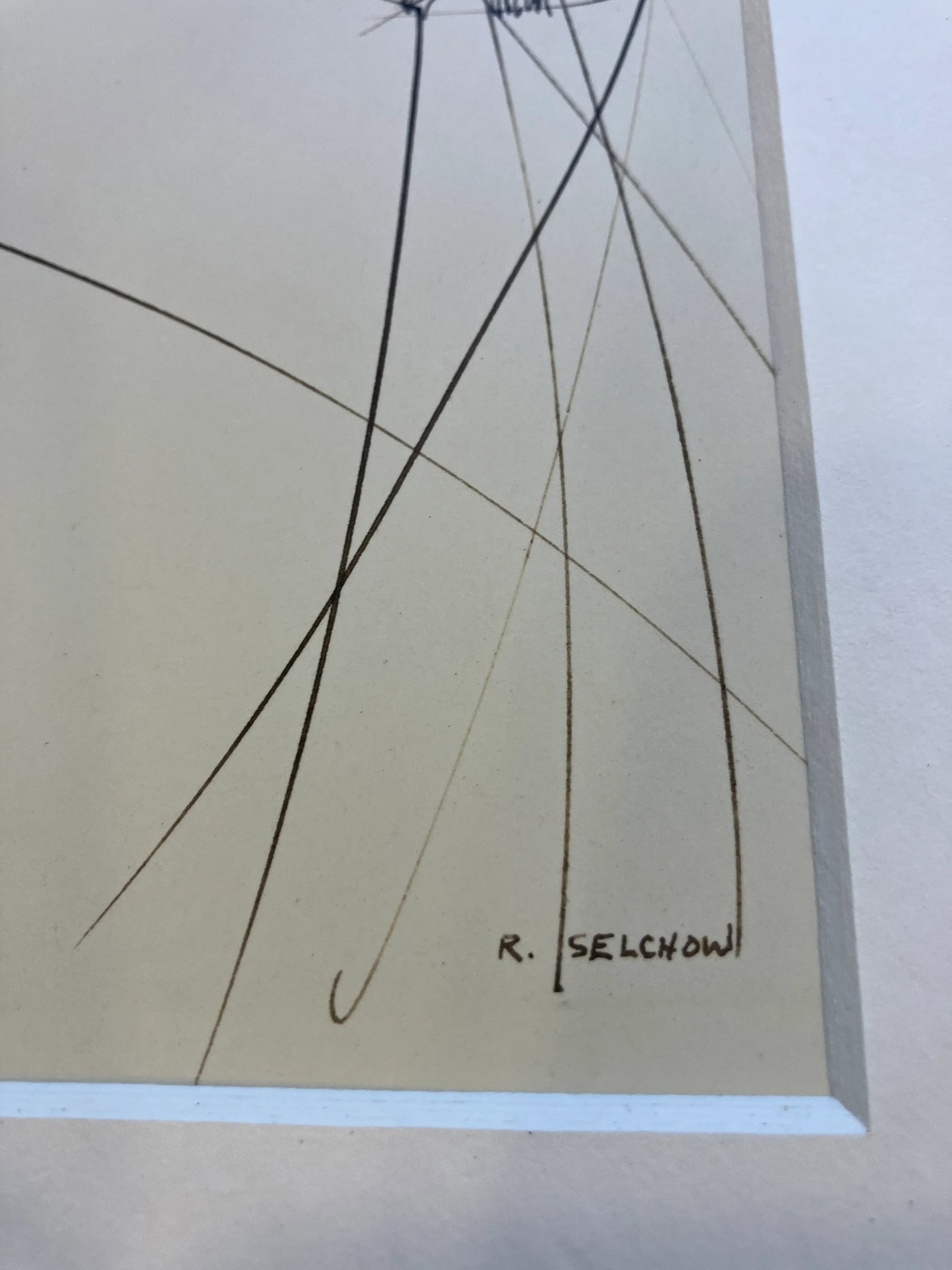 1950s Cubist Line Drawing by Roger Selchow - 3