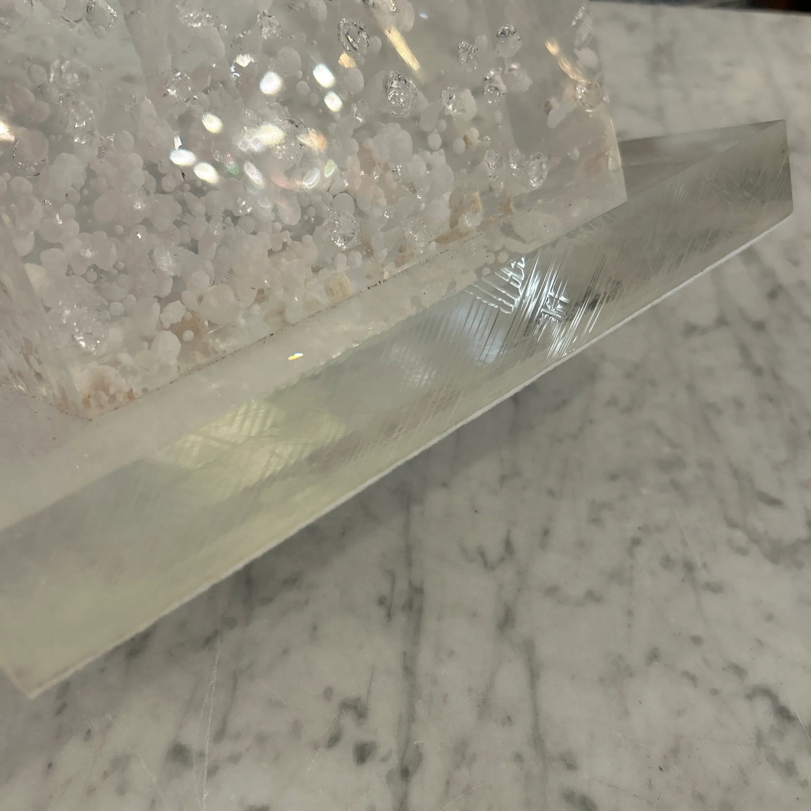 Solid Lucite Block Sculpture - 12