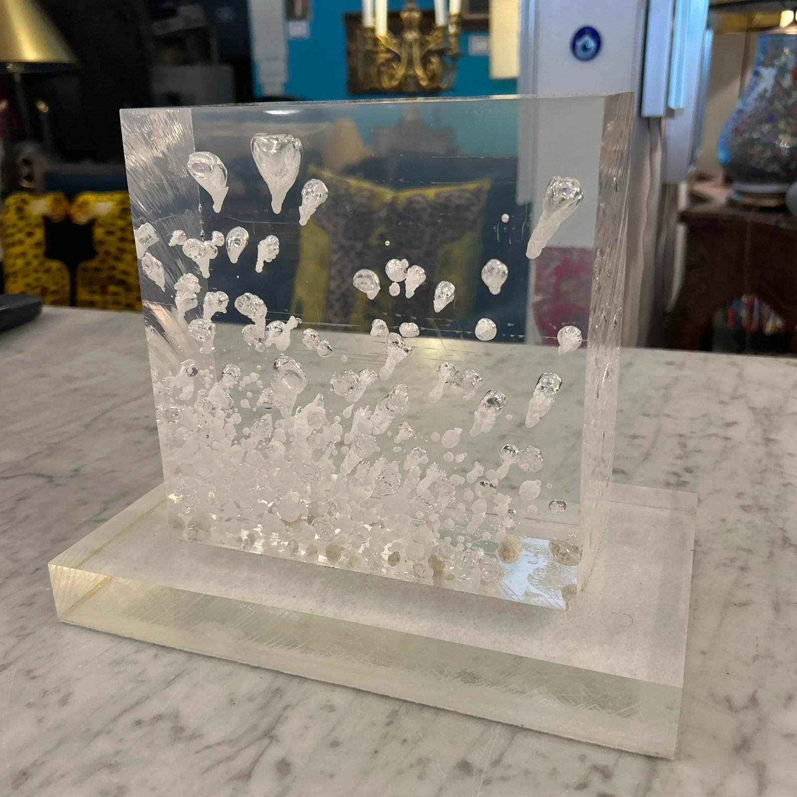 Solid Lucite Block Sculpture - 3