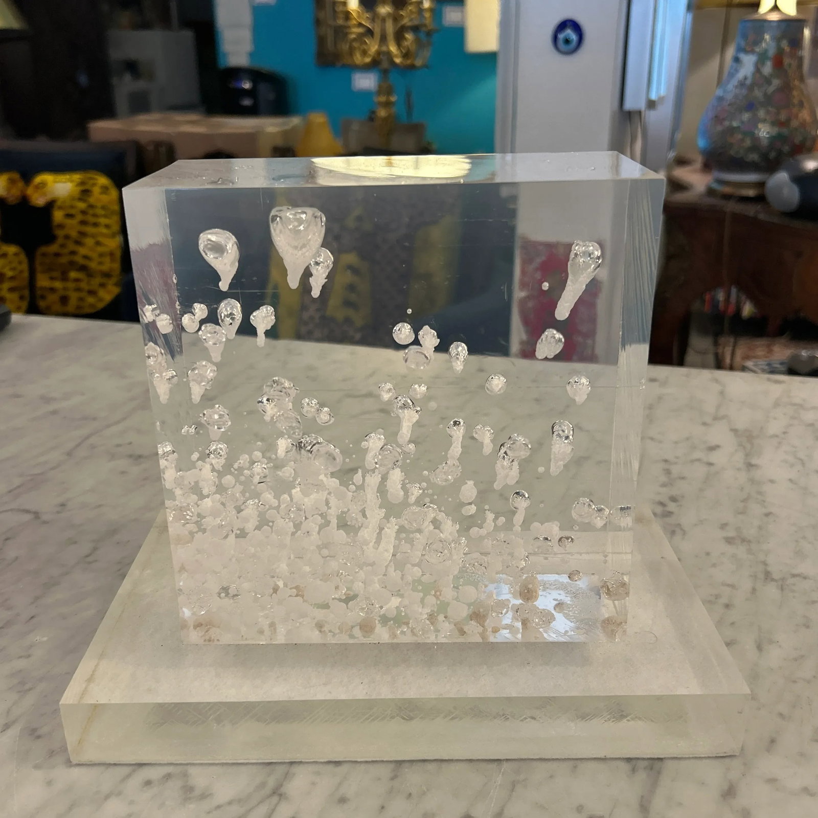 Solid Lucite Block Sculpture - 4