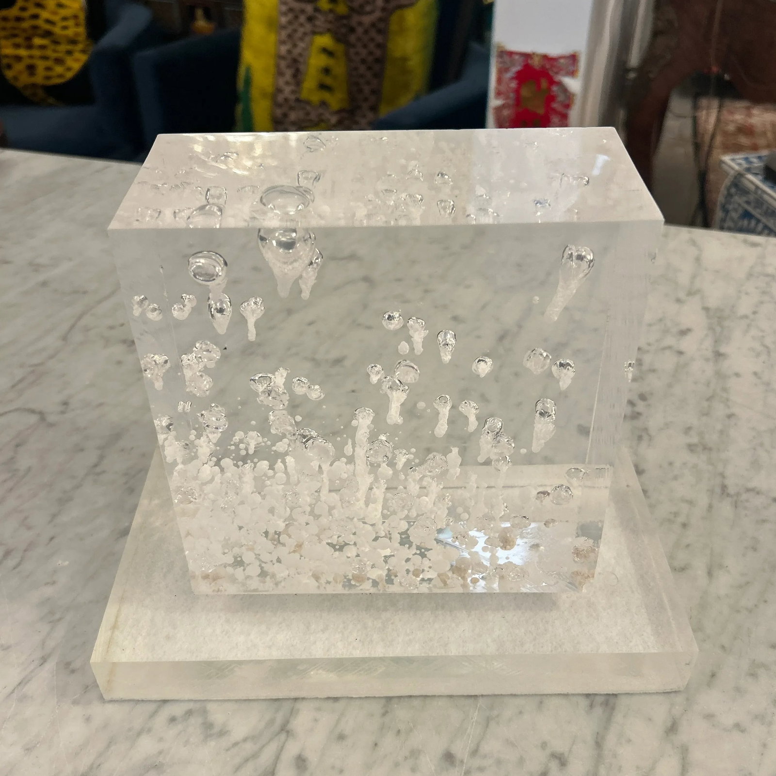 Solid Lucite Block Sculpture - 5