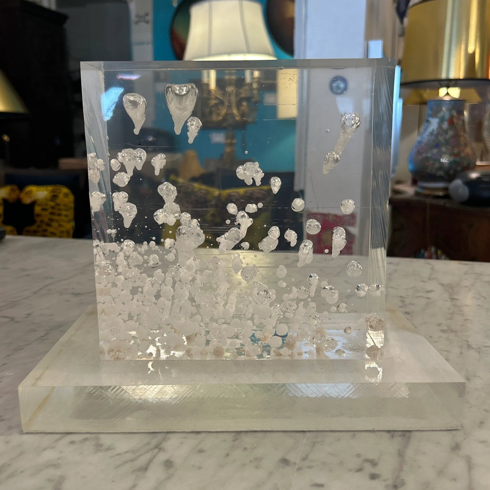 Solid Lucite Block Sculpture - 6