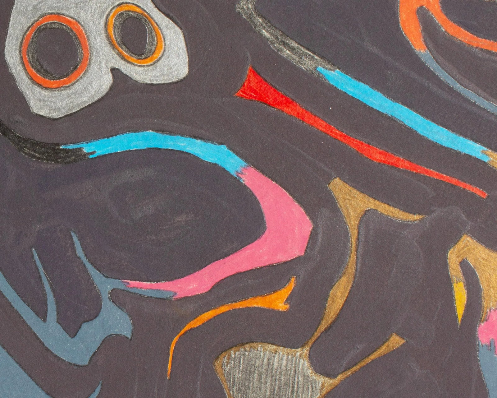 1981 Abstract Mixed Media Painting by Harry Hilson - 5