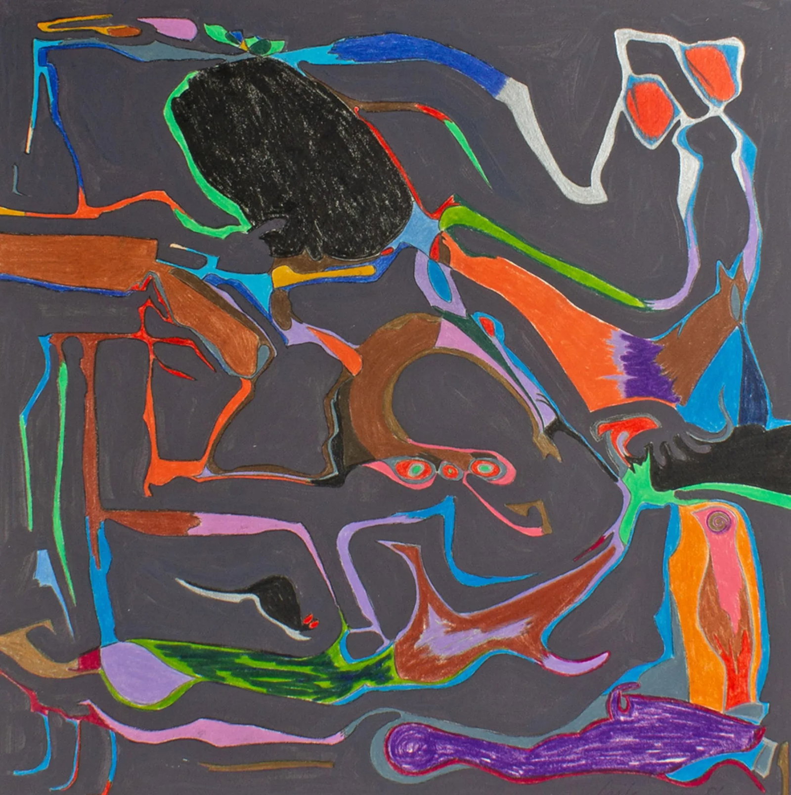1981 Abstract Mixed Media Painting by Harry Hilson - 2