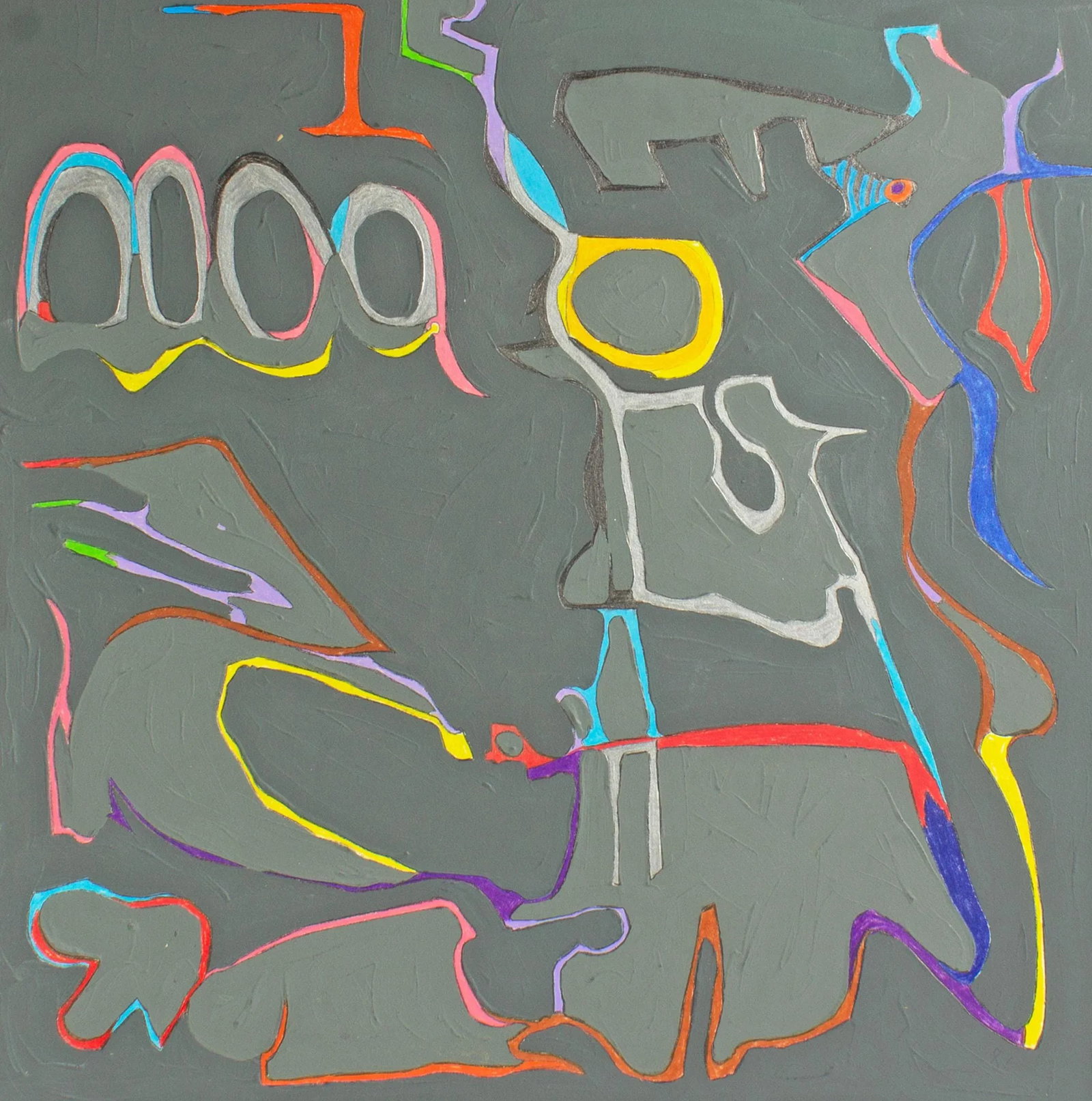 1981 Abstract Mixed Media Painting by Harry Hilson - 2