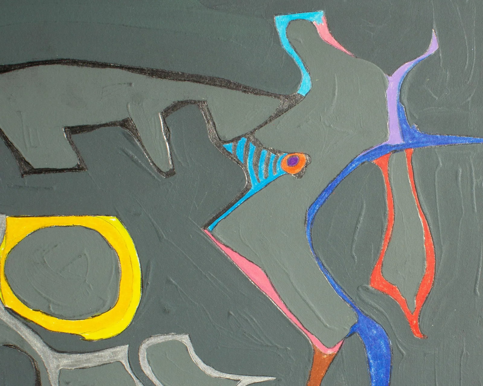 1981 Abstract Mixed Media Painting by Harry Hilson - 6
