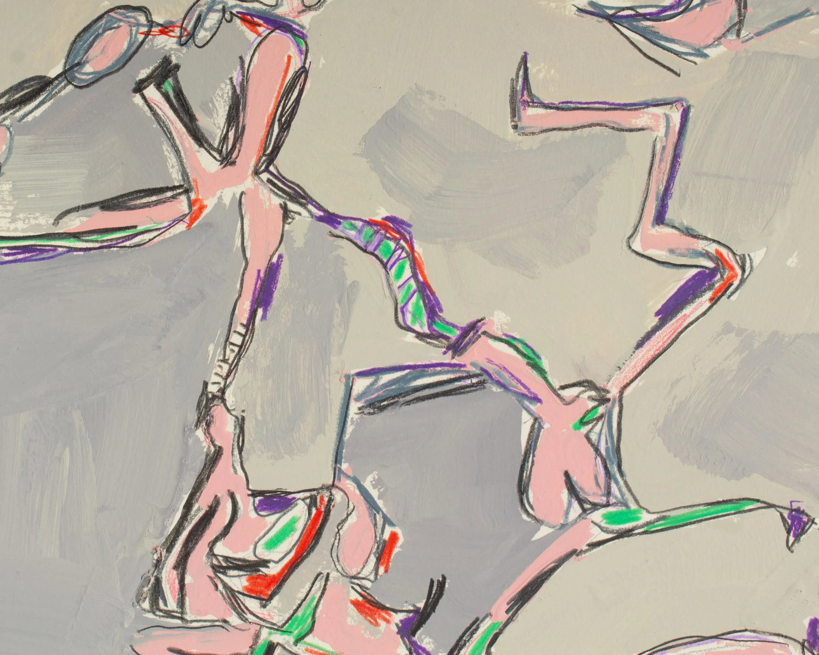 1982 "Jewish Fragments" Abstract Mixed Media Painting by Harry Hilson - 7