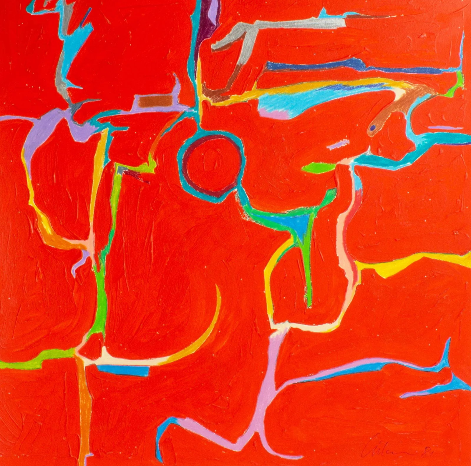 1981 Abstract Mixed Media Painting by Harry Hilson - 2