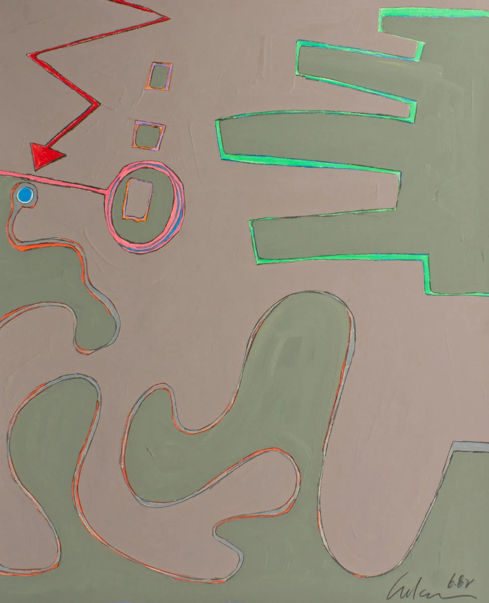 1982 Abstract Mixed Media Painting by Harry Hilson - 2