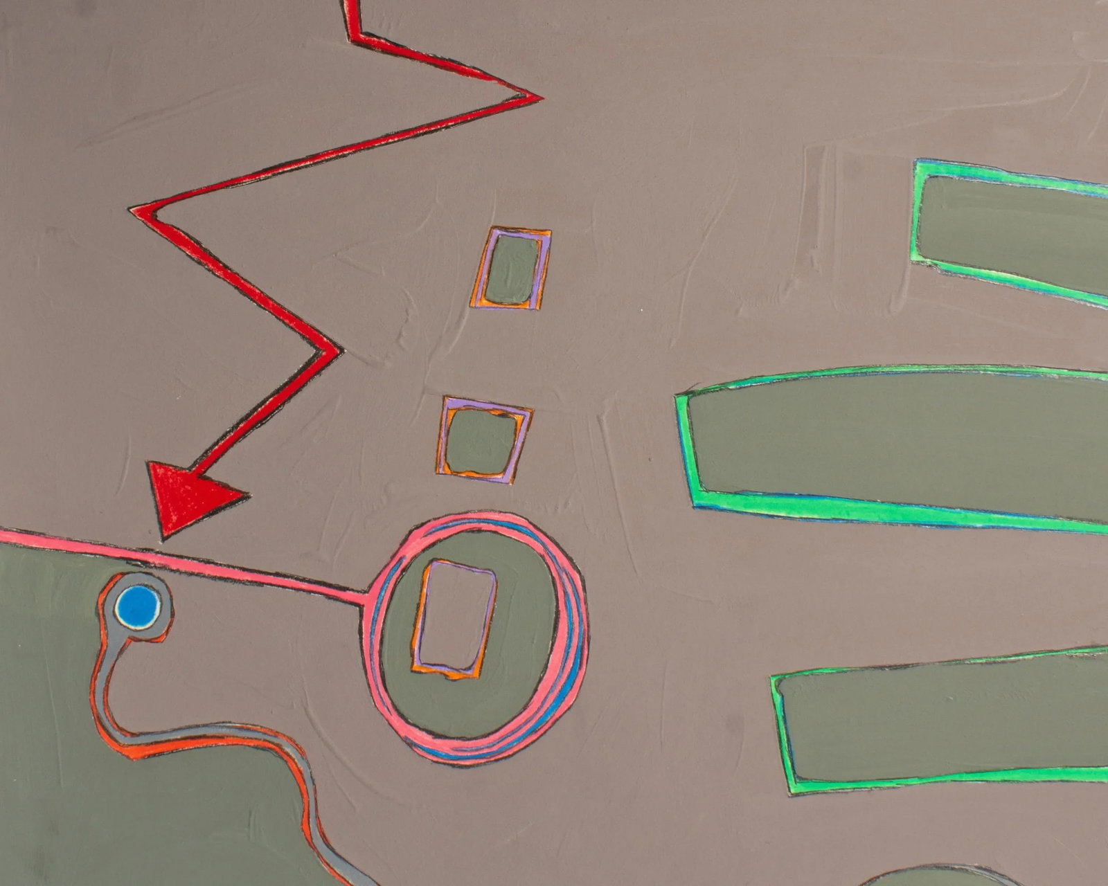 1982 Abstract Mixed Media Painting by Harry Hilson - 5