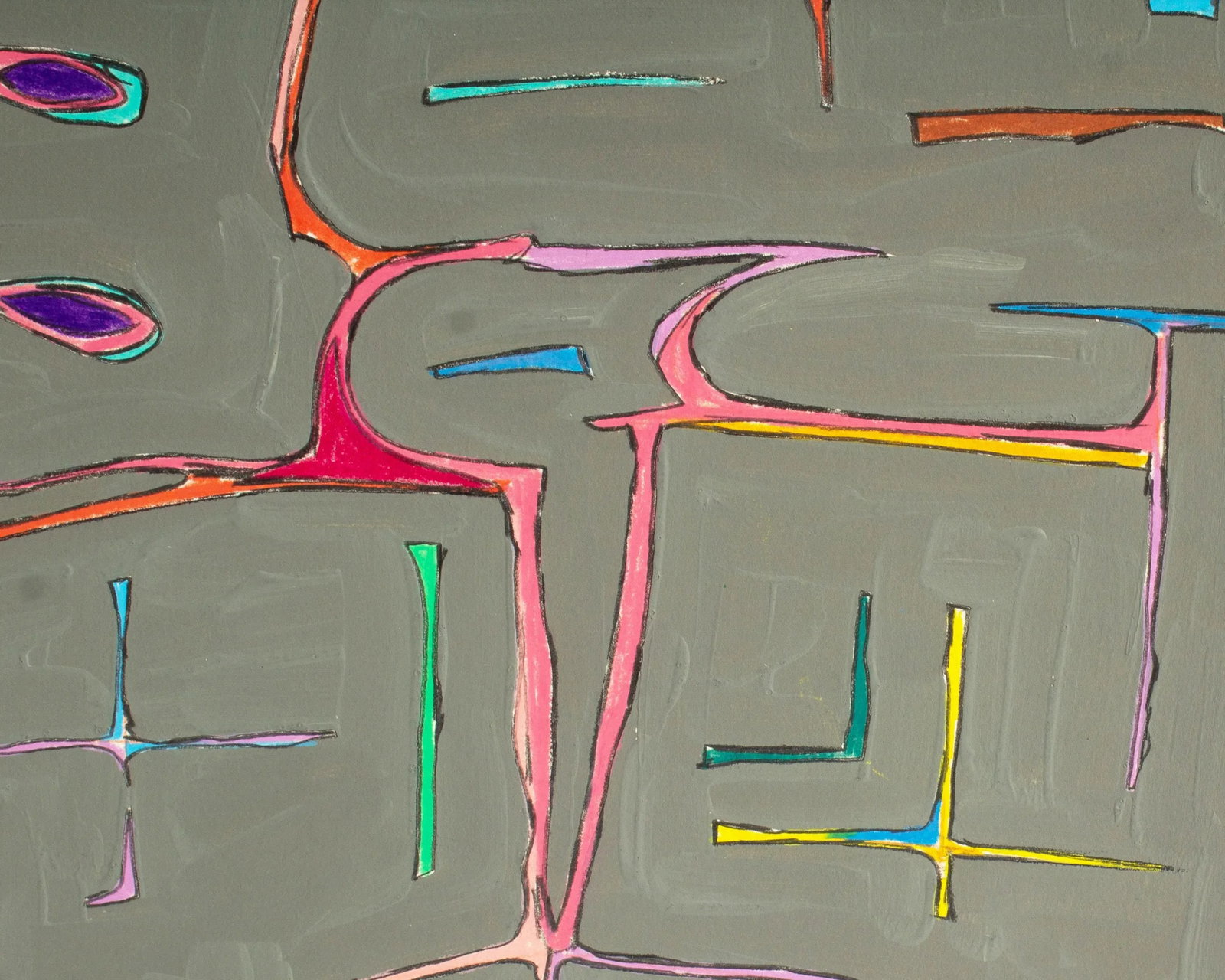 1983 "Learning to Walk Again" Abstract Mixed Media Painting by Harry Hilson - 5