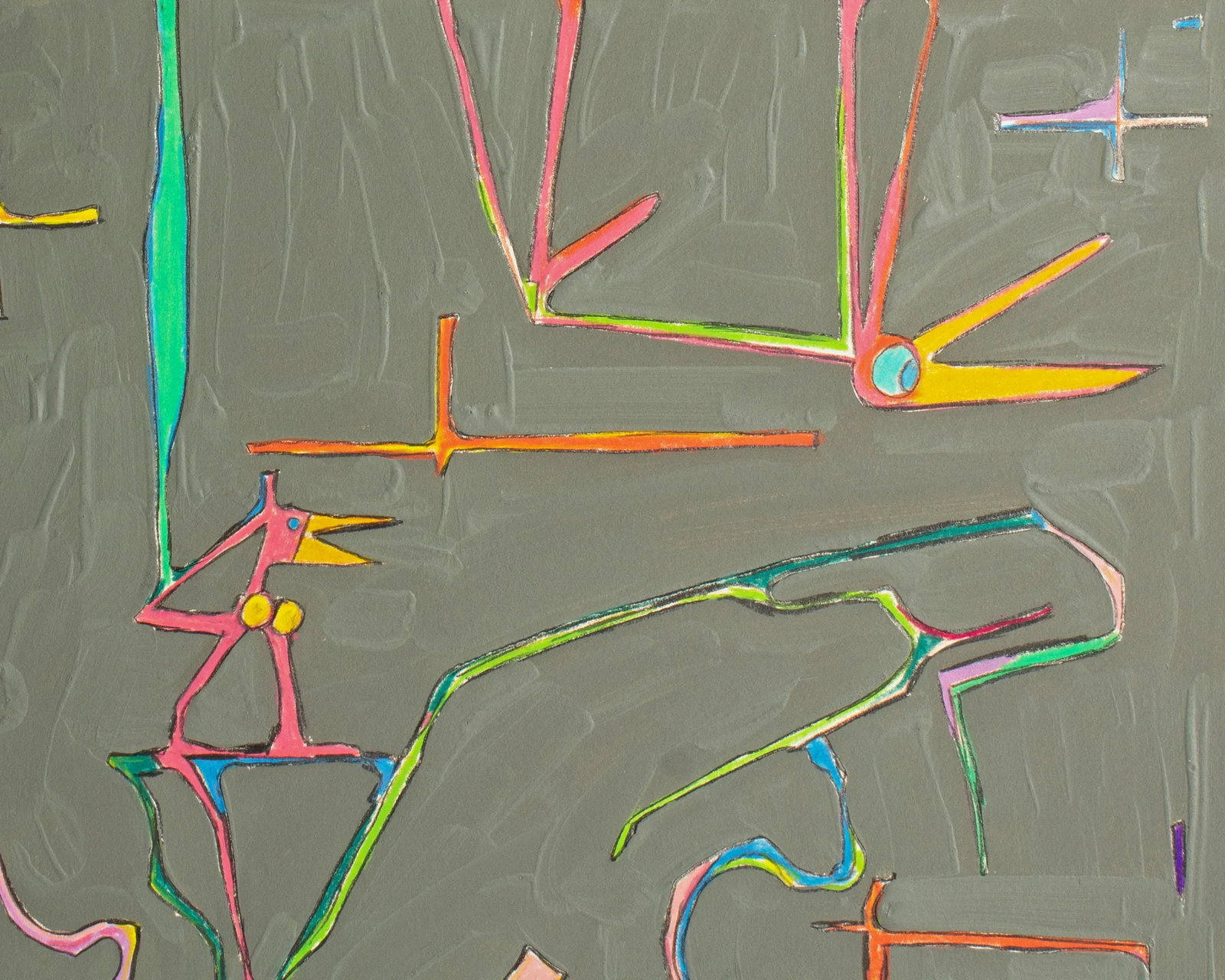 1983 "Learning to Walk Again" Abstract Mixed Media Painting by Harry Hilson - 6