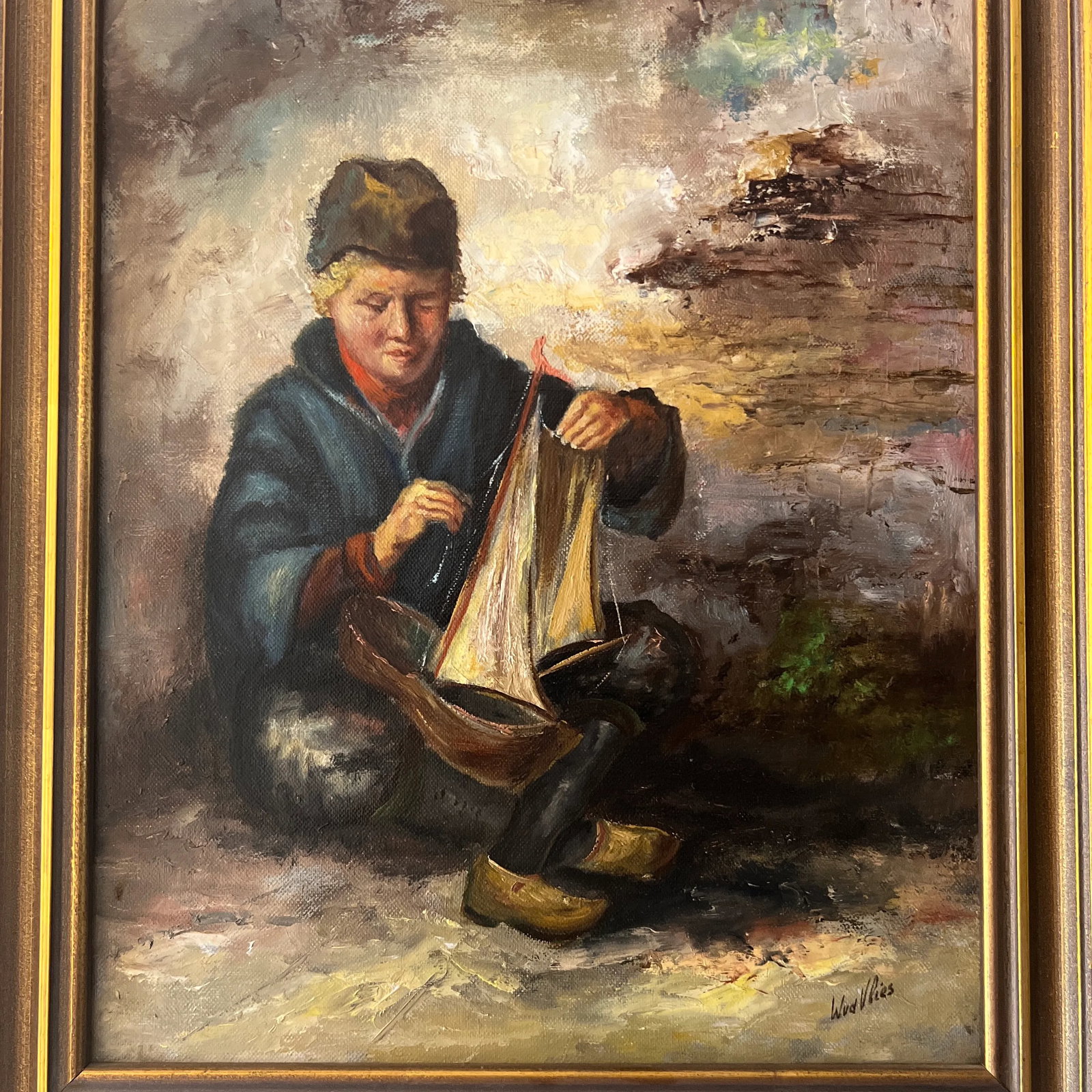 1960s Dutch School Portrait Oil Painting on Canvas, Framed - 2