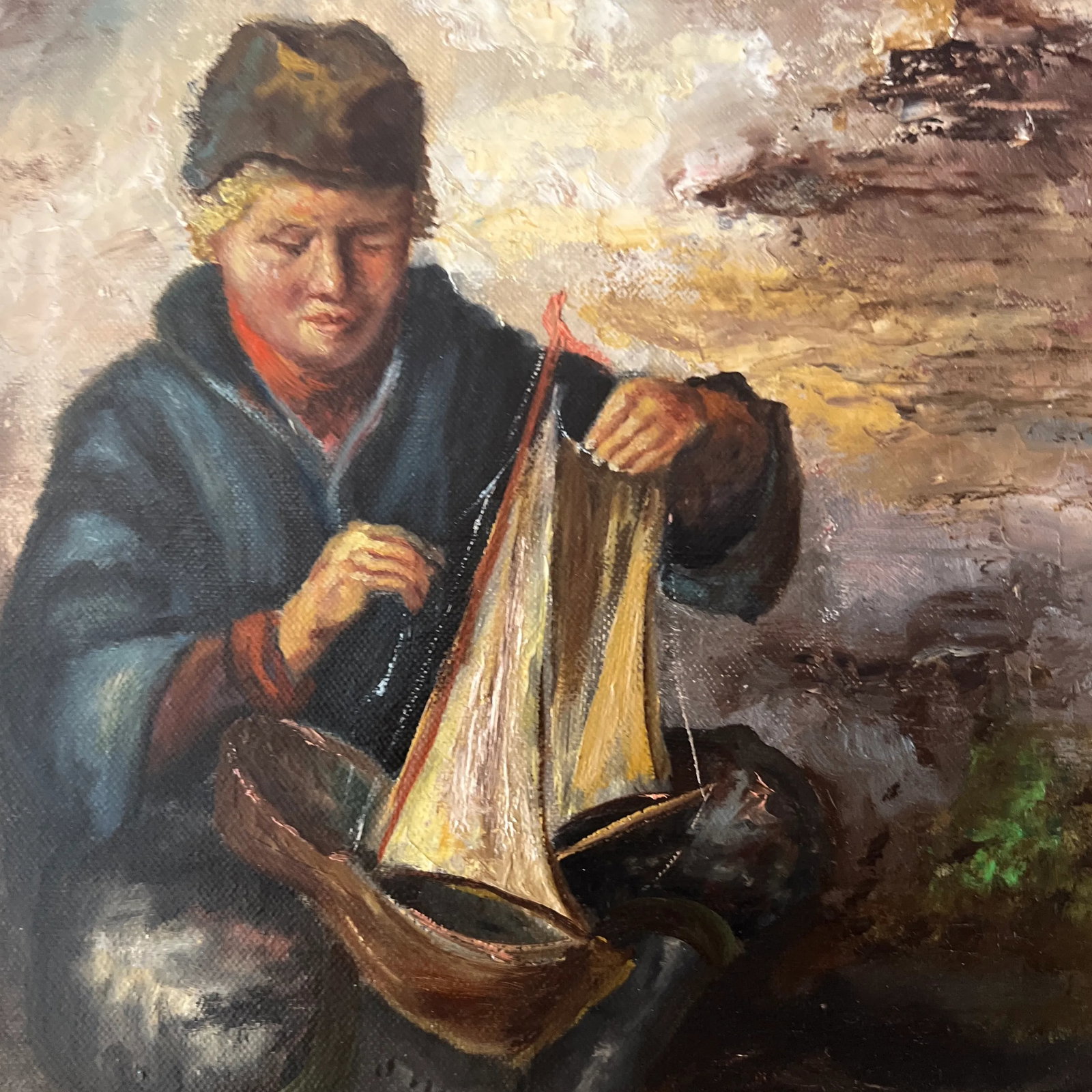 1960s Dutch School Portrait Oil Painting on Canvas, Framed - 4