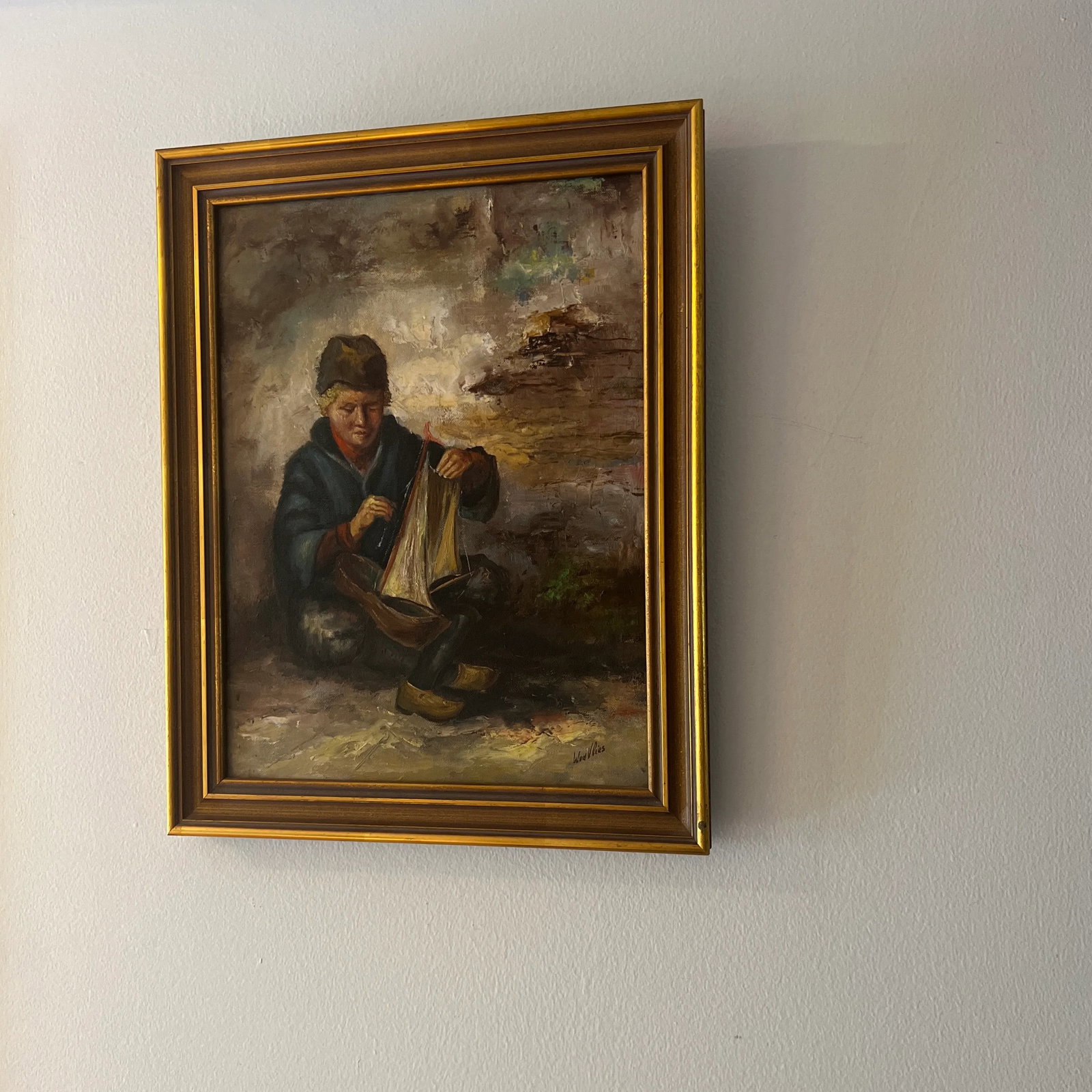 1960s Dutch School Portrait Oil Painting on Canvas, Framed - 6