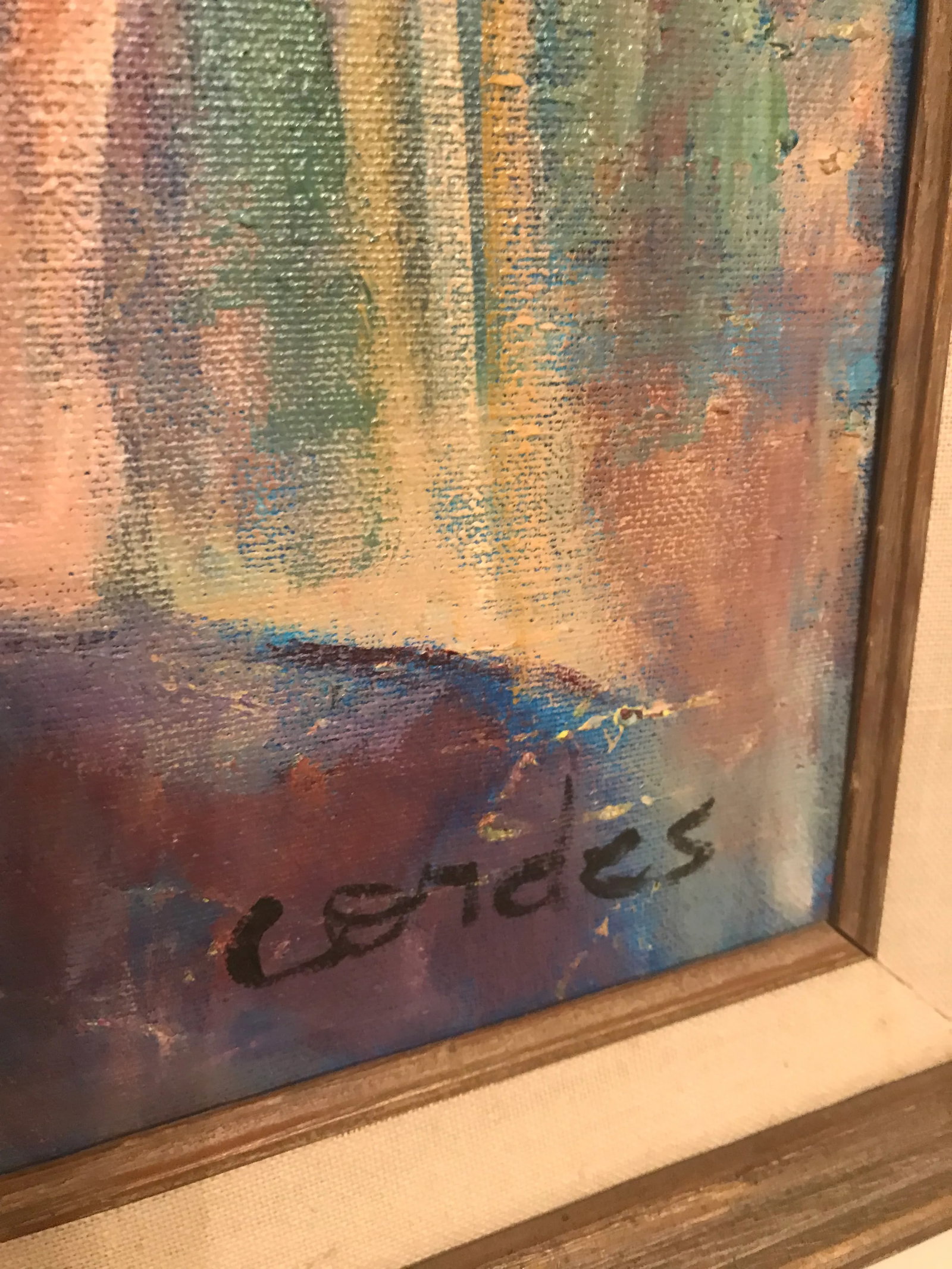 Original Acrylic. Girl With Red Hat. Signed Lower Right-Cordes. - 7