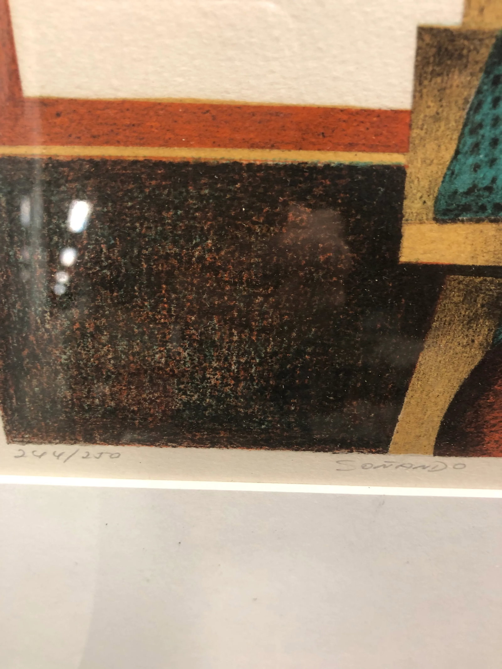 Original "Sonando" Lithograph Signed by Jorge Dumas 1975 - 4