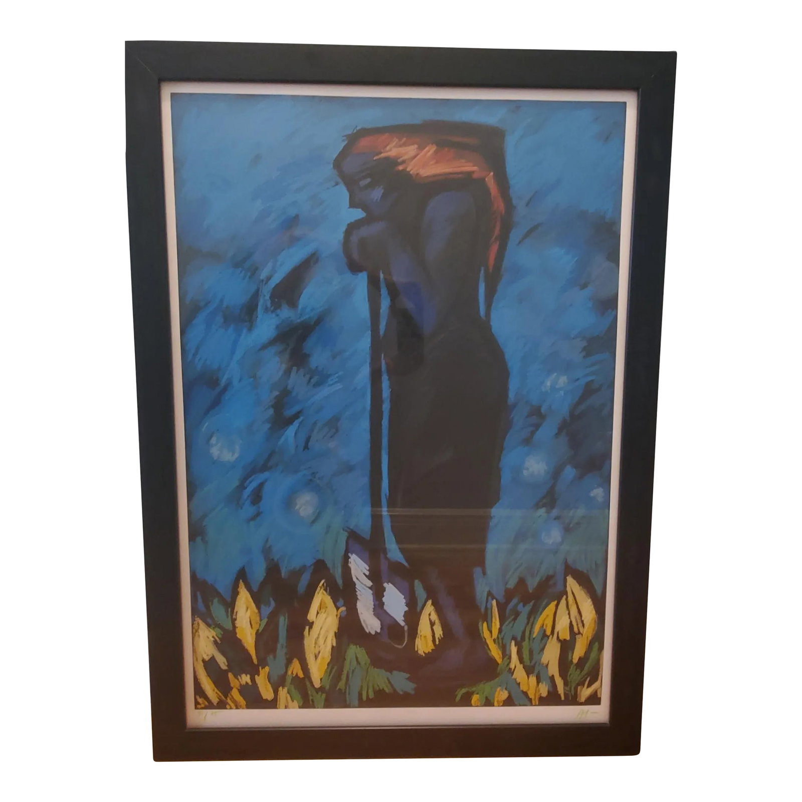 Anca Ionescu "Rest" Signed and Numbered Serigraph: Anca Ionescu (Born 1949) Limited Edition Serigraph titled "Rest" #'d 51/75. Image is in Good Condition to excellent; frame shows signs of wear consistent with age. Certification of Authenticity affixe