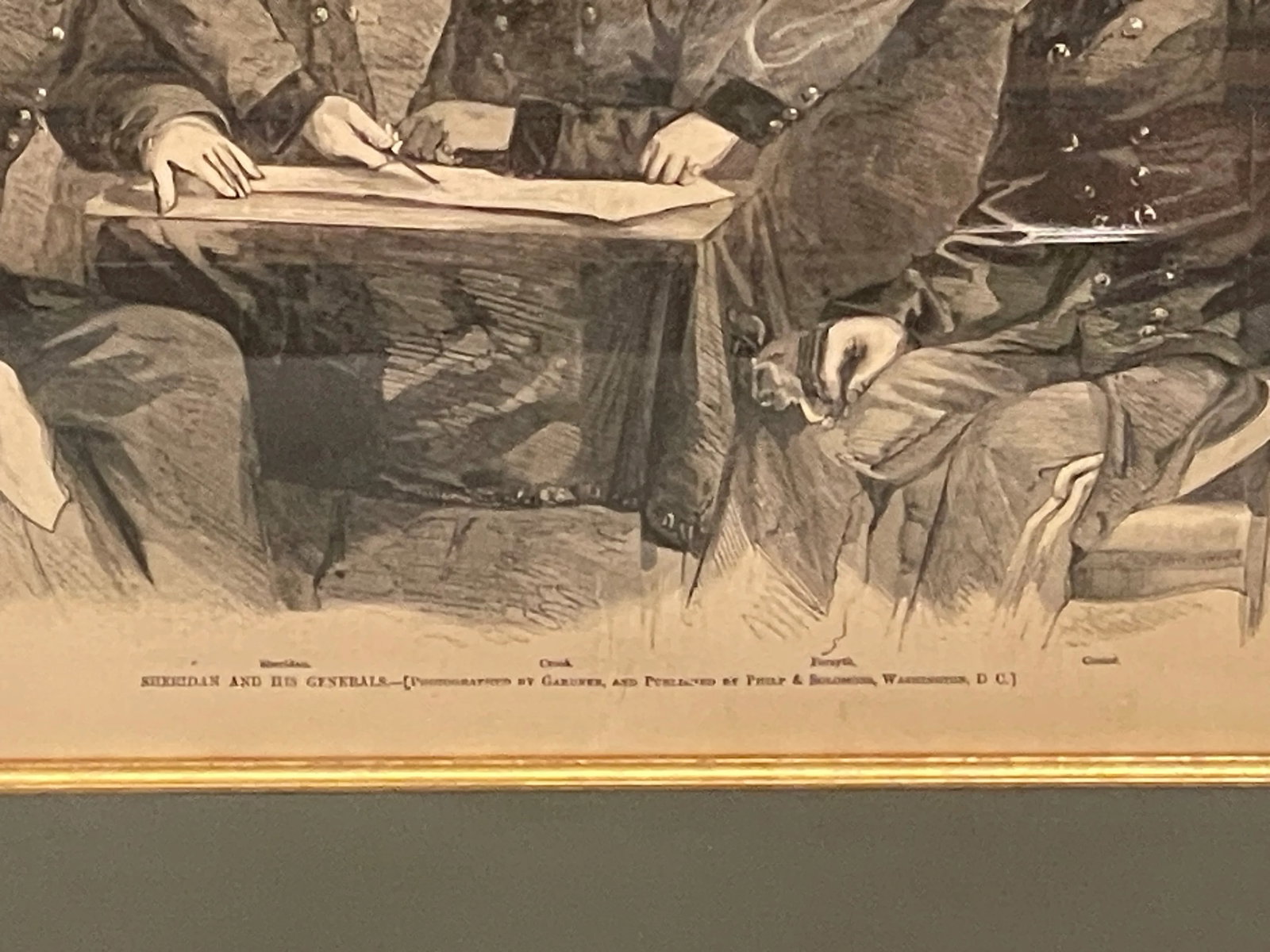 1865 Harper's Weekly Pair of Framed Drawings Focused on General Philip Sheridan - 2