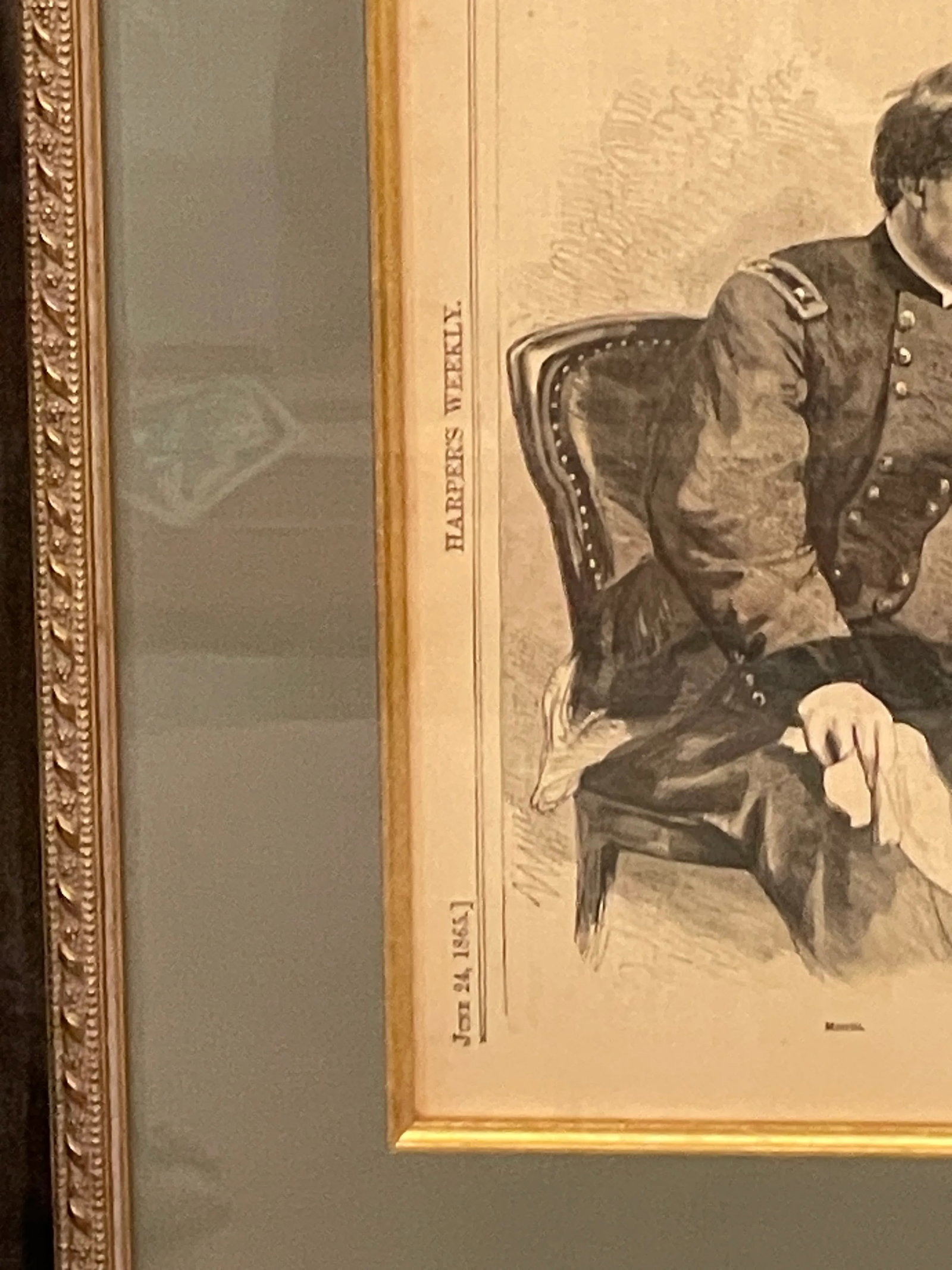 1865 Harper's Weekly Pair of Framed Drawings Focused on General Philip Sheridan - 7