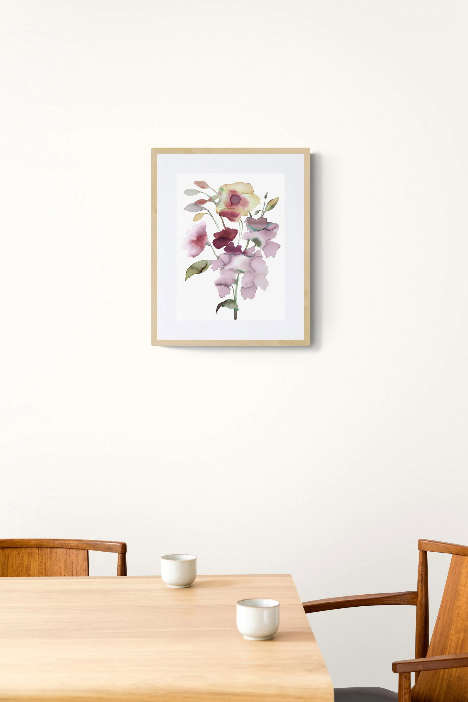 "Floral No. 31" Contemporary Original Botanical Flower Watercolor Painting by Elizabeth Becker - 2