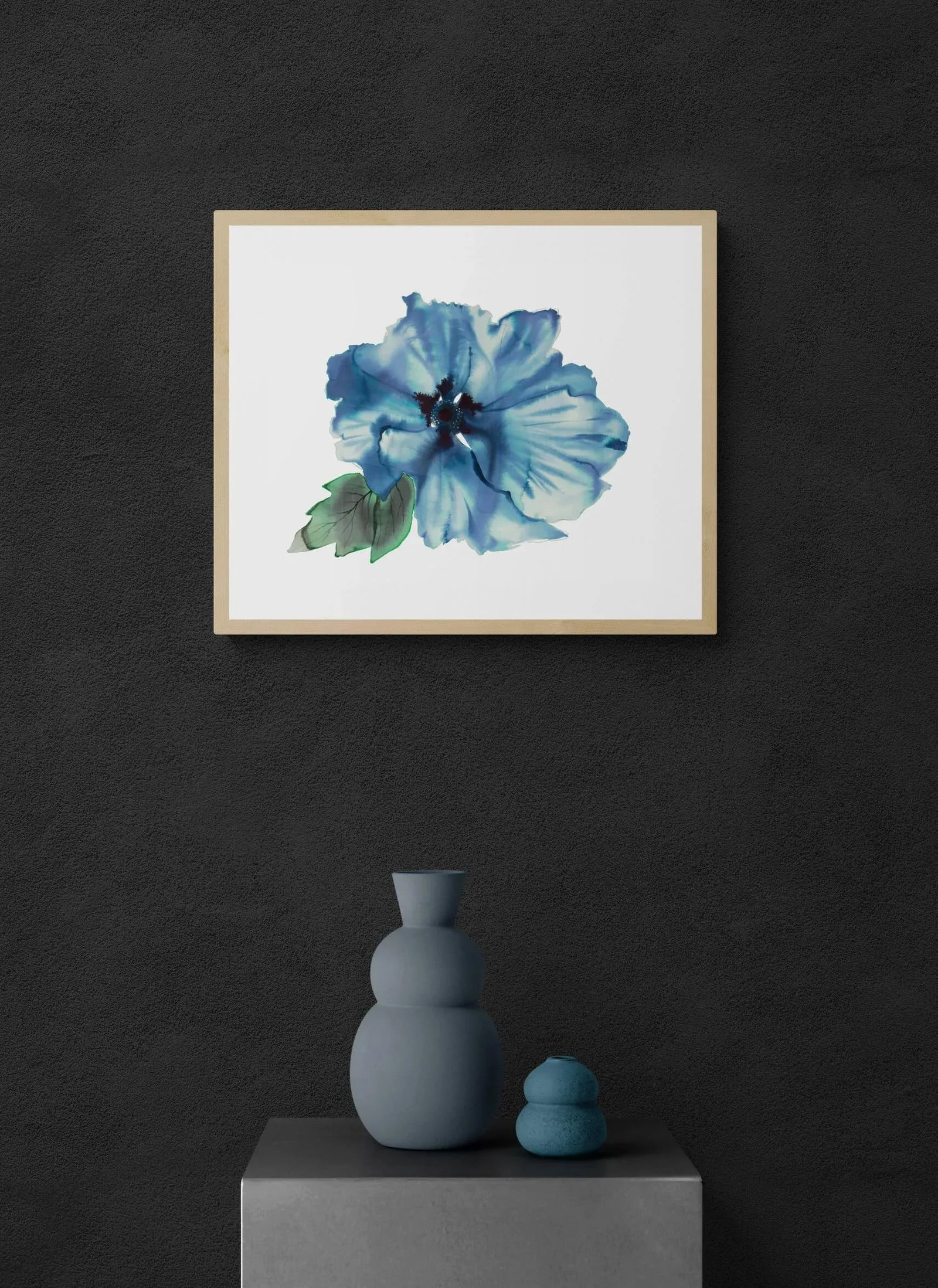 "Anemone No. 6" Contemporary Original Botanical Flower Watercolor Painting by Elizabeth Becker - 2
