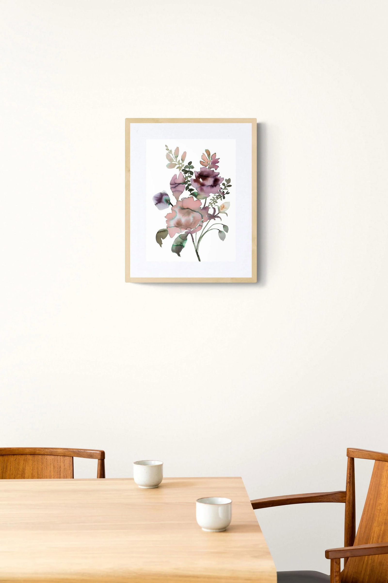 "Floral No. 32" Contemporary Original Botanical Flower Watercolor Painting by Elizabeth Becker - 2