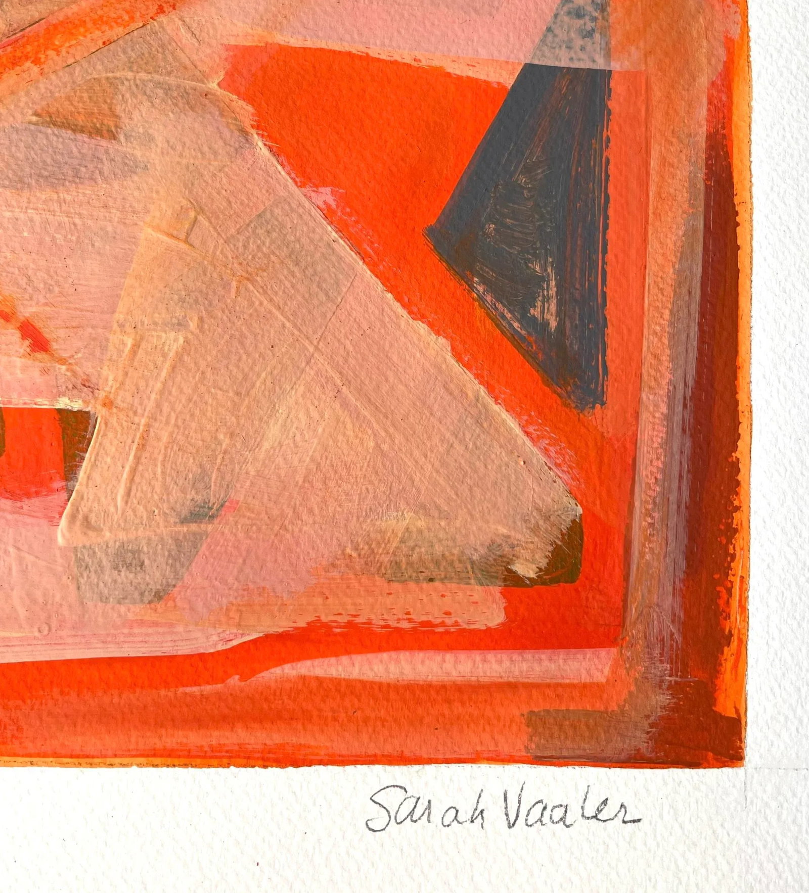 Abstract Paint With Geometric Orange Shapes - 2