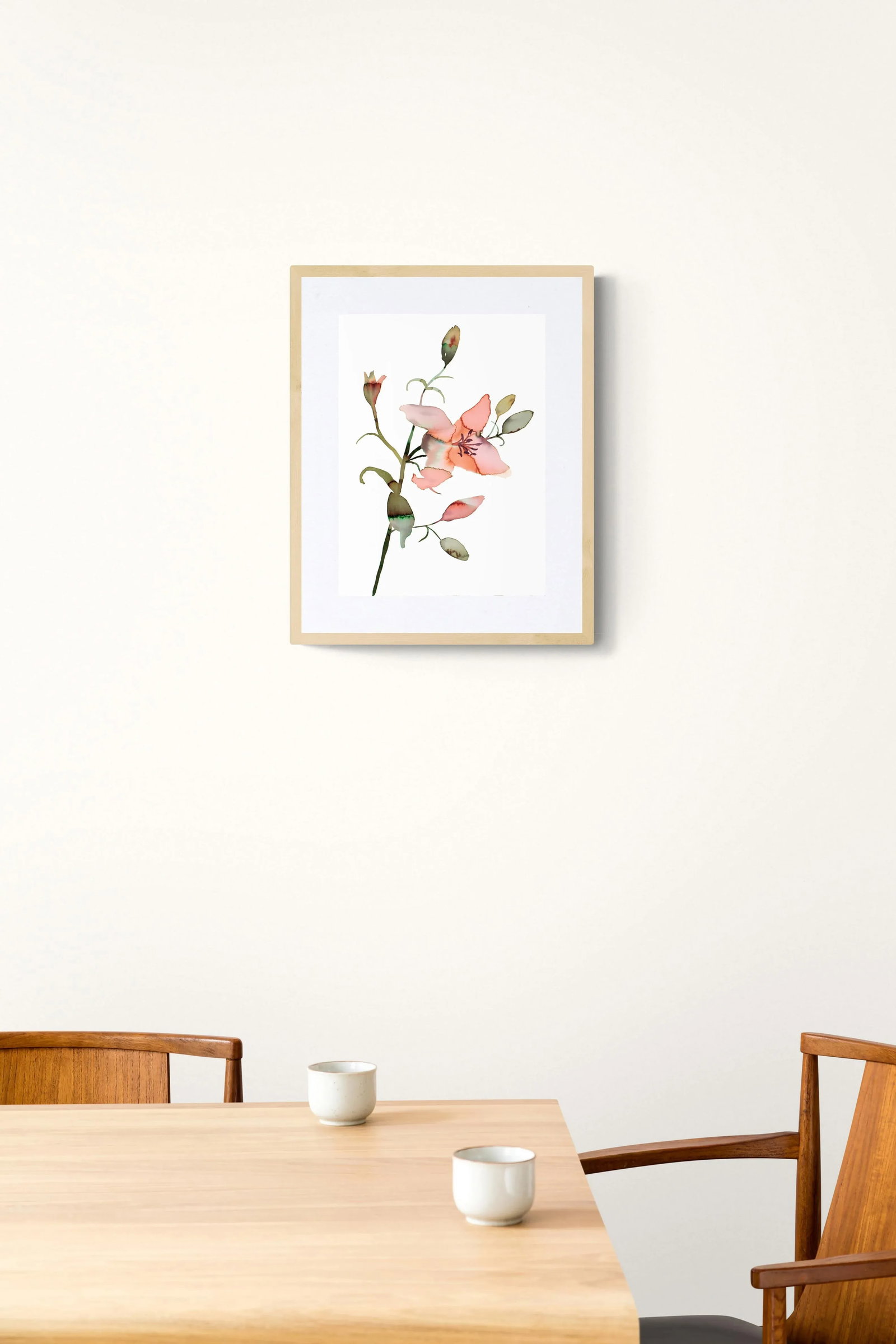 "Floral No. 21" Contemporary Original Botanical Flower Watercolor Painting by Elizabeth Becker - 2