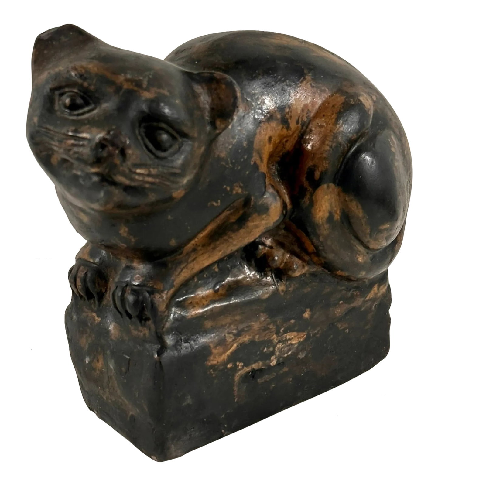 Mystical Creature of the Ancient Cat in Clay, China 1880 (1 of 11)