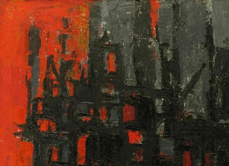 Constantine Pougialis, Large and Abstract Oil Painting - 3