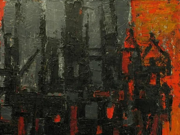 Constantine Pougialis, Large and Abstract Oil Painting - 4