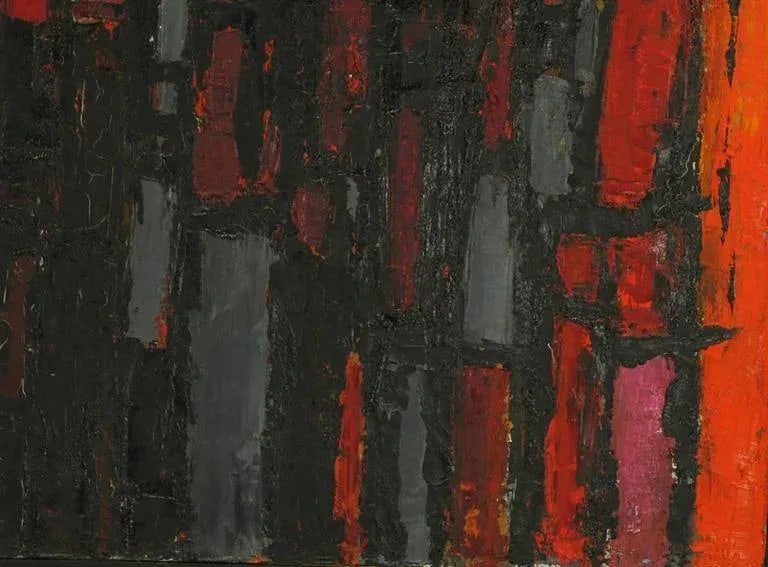 Constantine Pougialis, Large and Abstract Oil Painting - 5