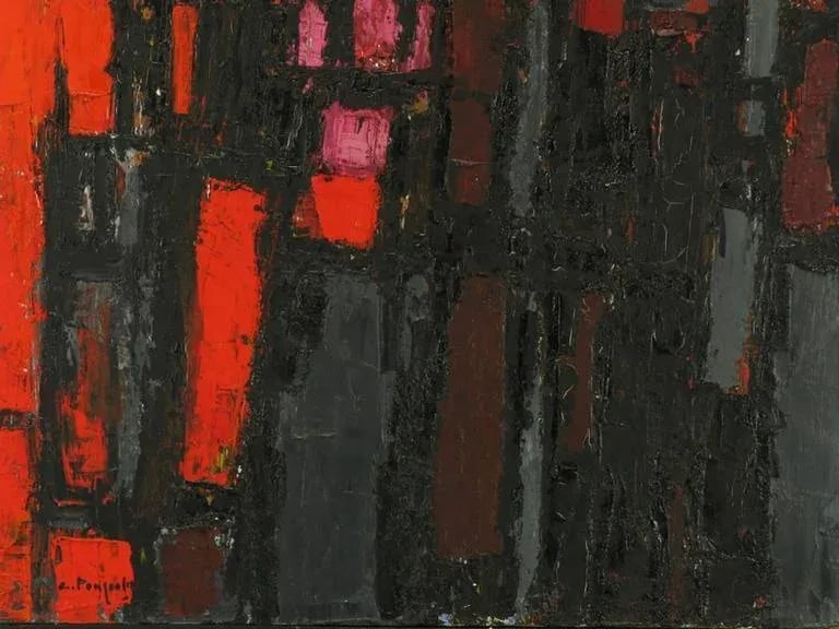 Constantine Pougialis, Large and Abstract Oil Painting - 6