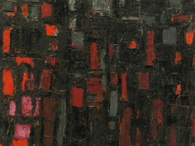 Constantine Pougialis, Large and Abstract Oil Painting - 7