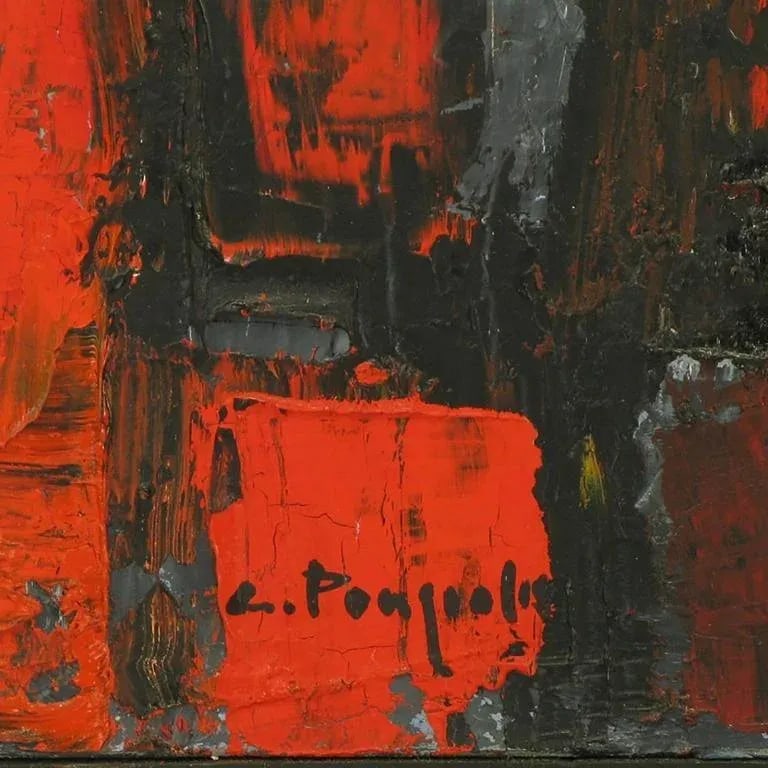 Constantine Pougialis, Large and Abstract Oil Painting - 8