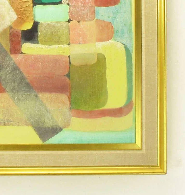Abstract Relief Cubist Inspired Mixed Media on Canvas - 3