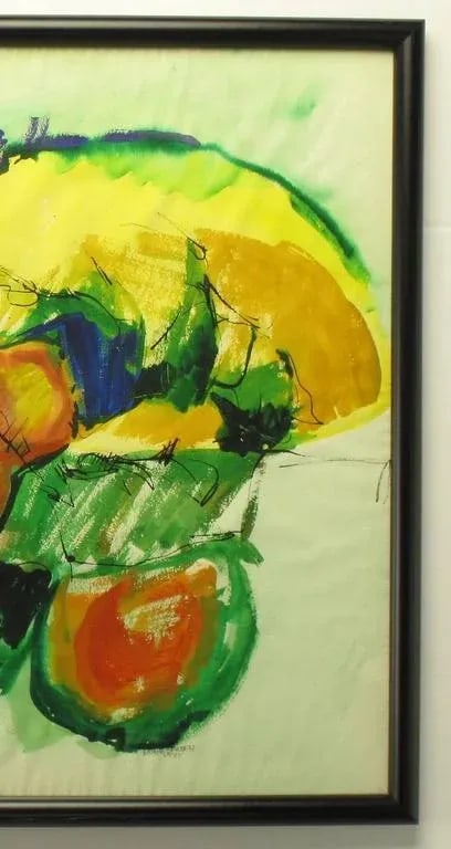 Anne Jansen Water Color and Ink Abstract Painting, Circa 1970 - 5