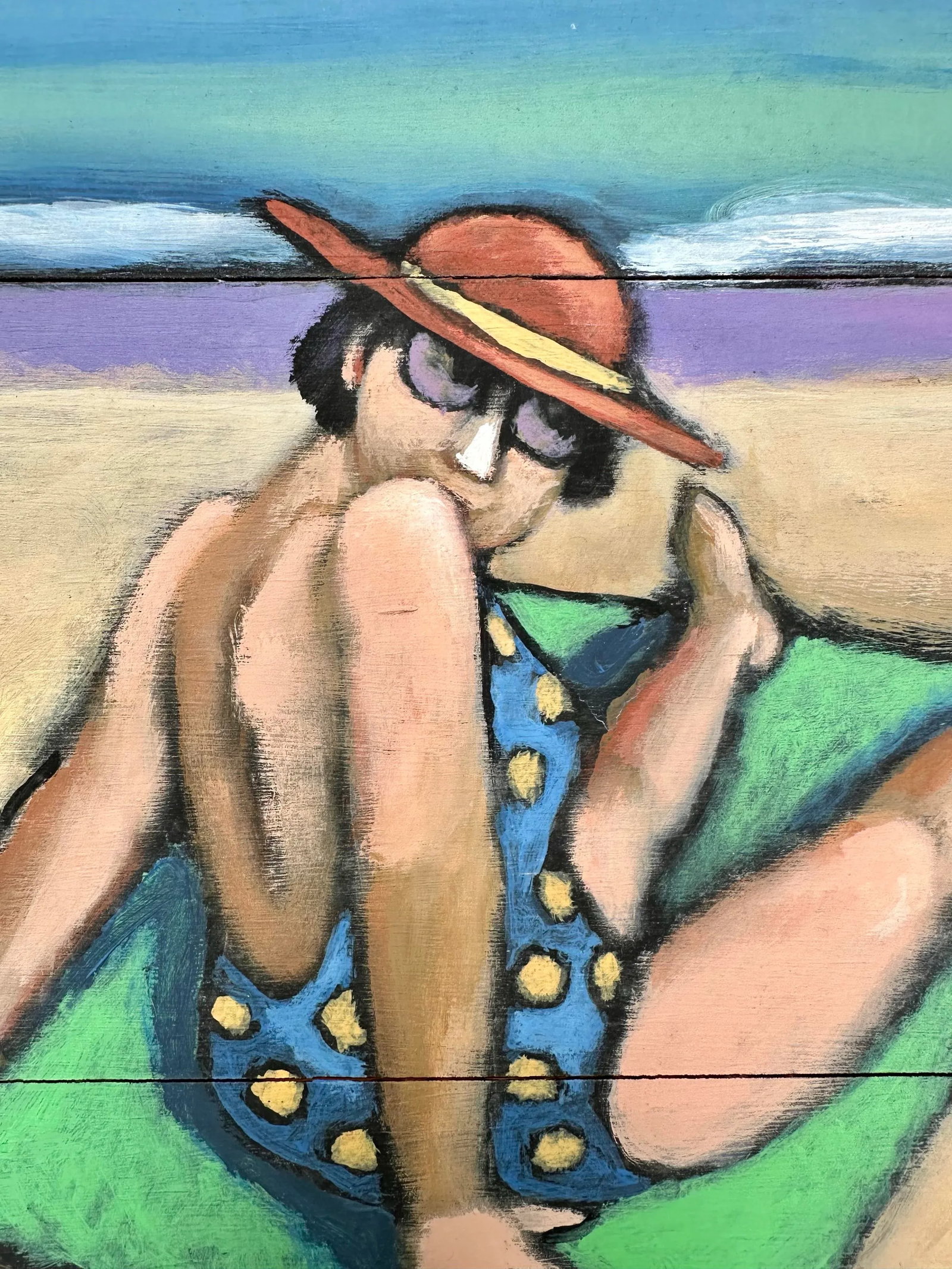 Abstract Impressionist Beach Scene Painting, School of Alfred Chadbourn, American. - 4