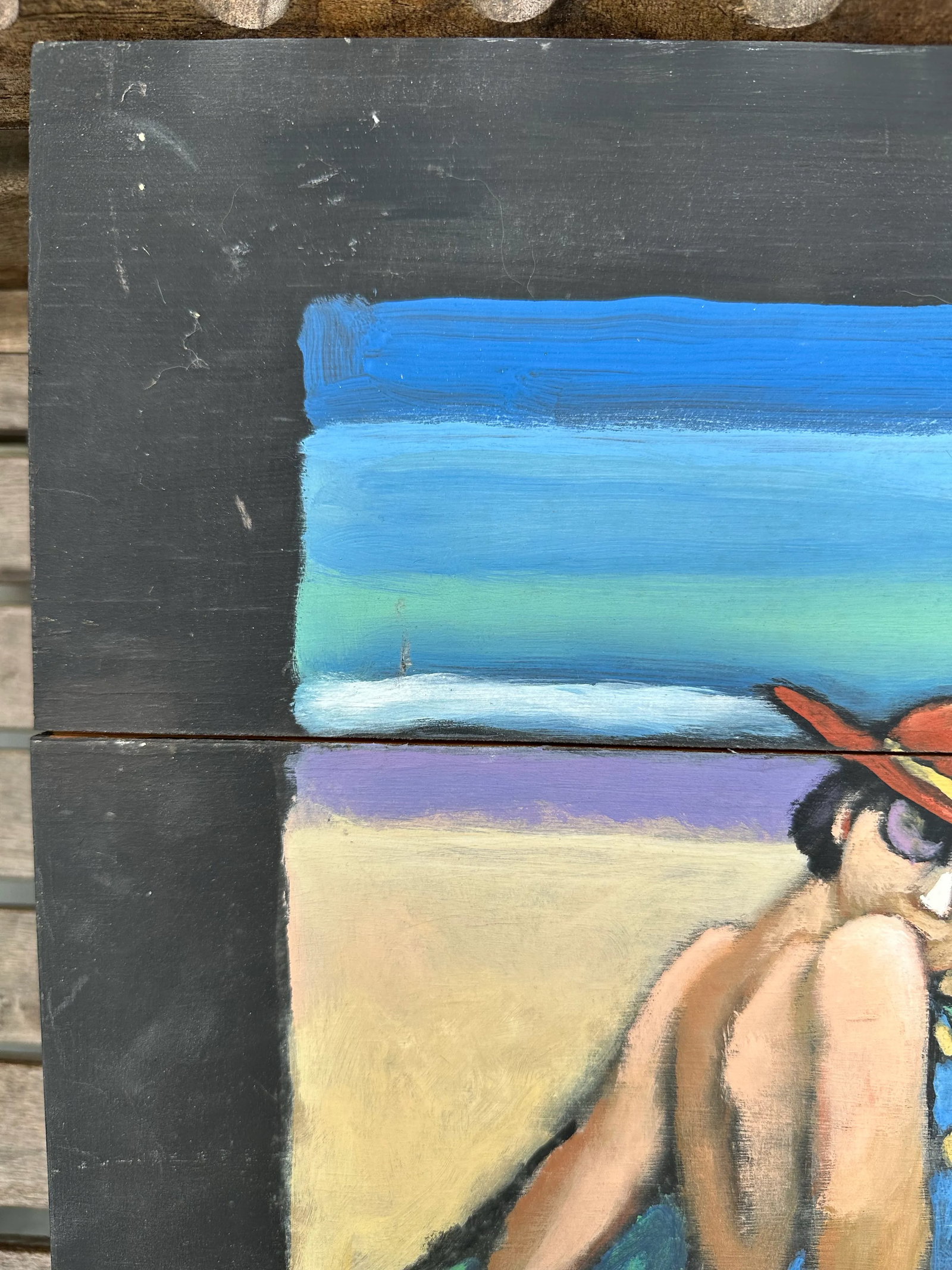 Abstract Impressionist Beach Scene Painting, School of Alfred Chadbourn, American. - 8