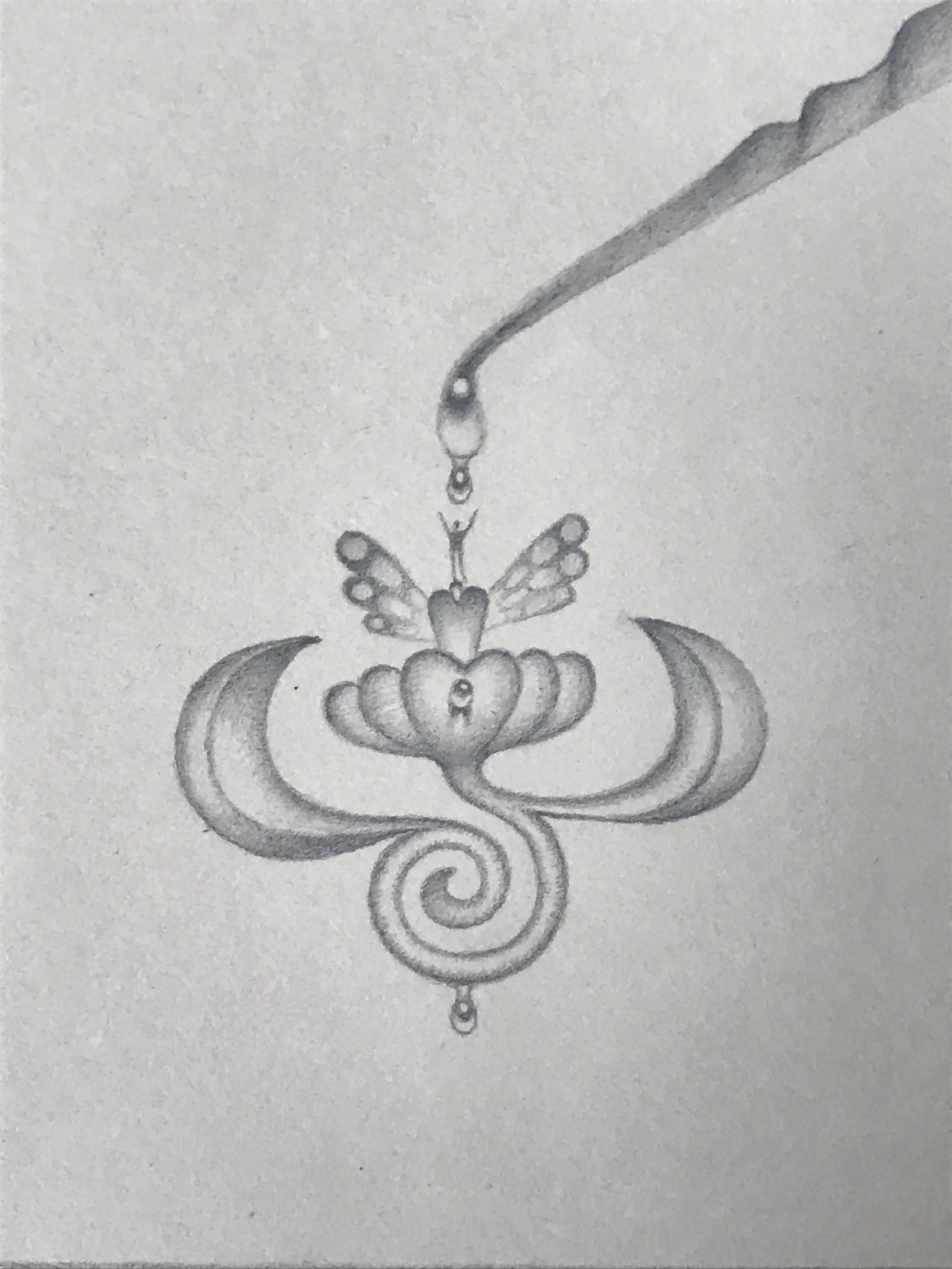 1980s "Magical Flower" Pencil Drawing by Philip Kirkland - 4