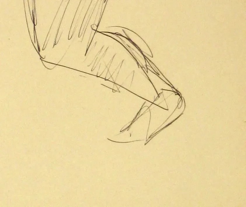 Jennings Tofel Vintage Torso Line Drawing - 2