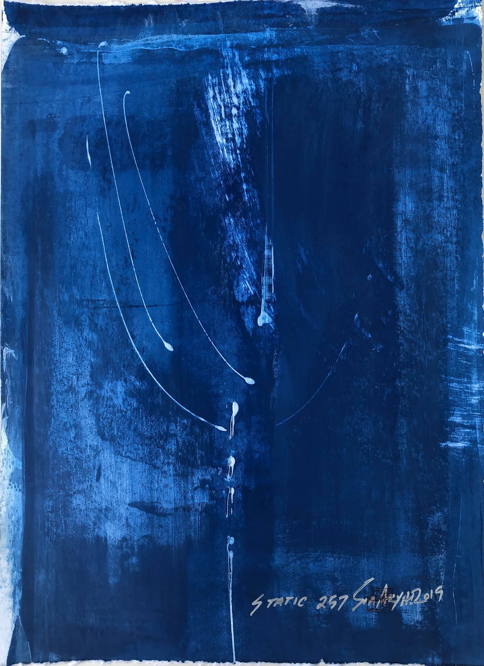 Static 275 Cobalt Blue Original Acrylic Painting - 2