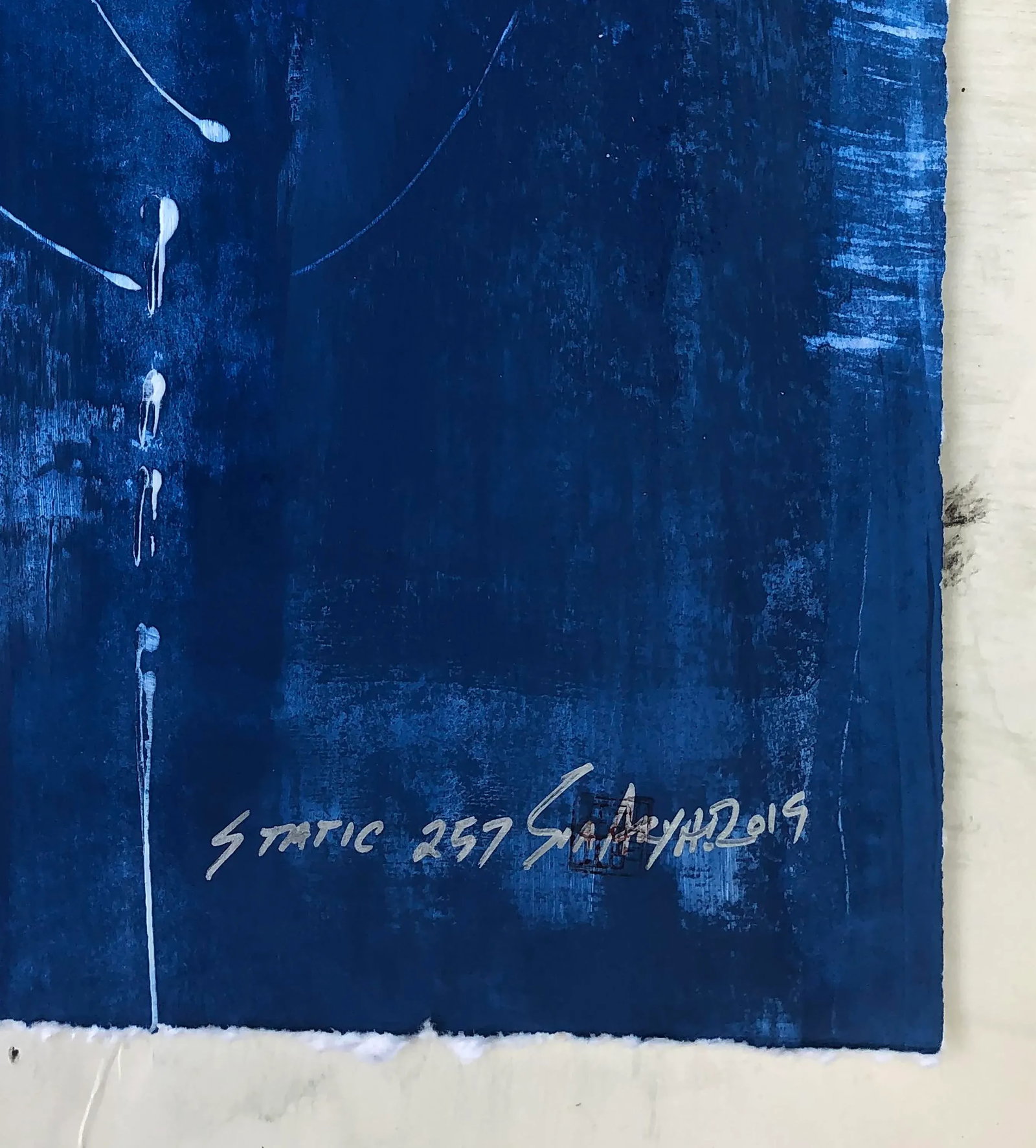 Static 275 Cobalt Blue Original Acrylic Painting - 3