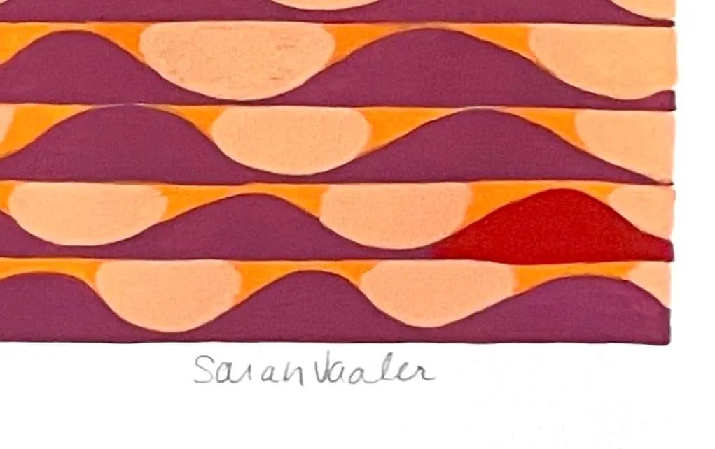 Painting With Peach and Mauve Pattern - 2