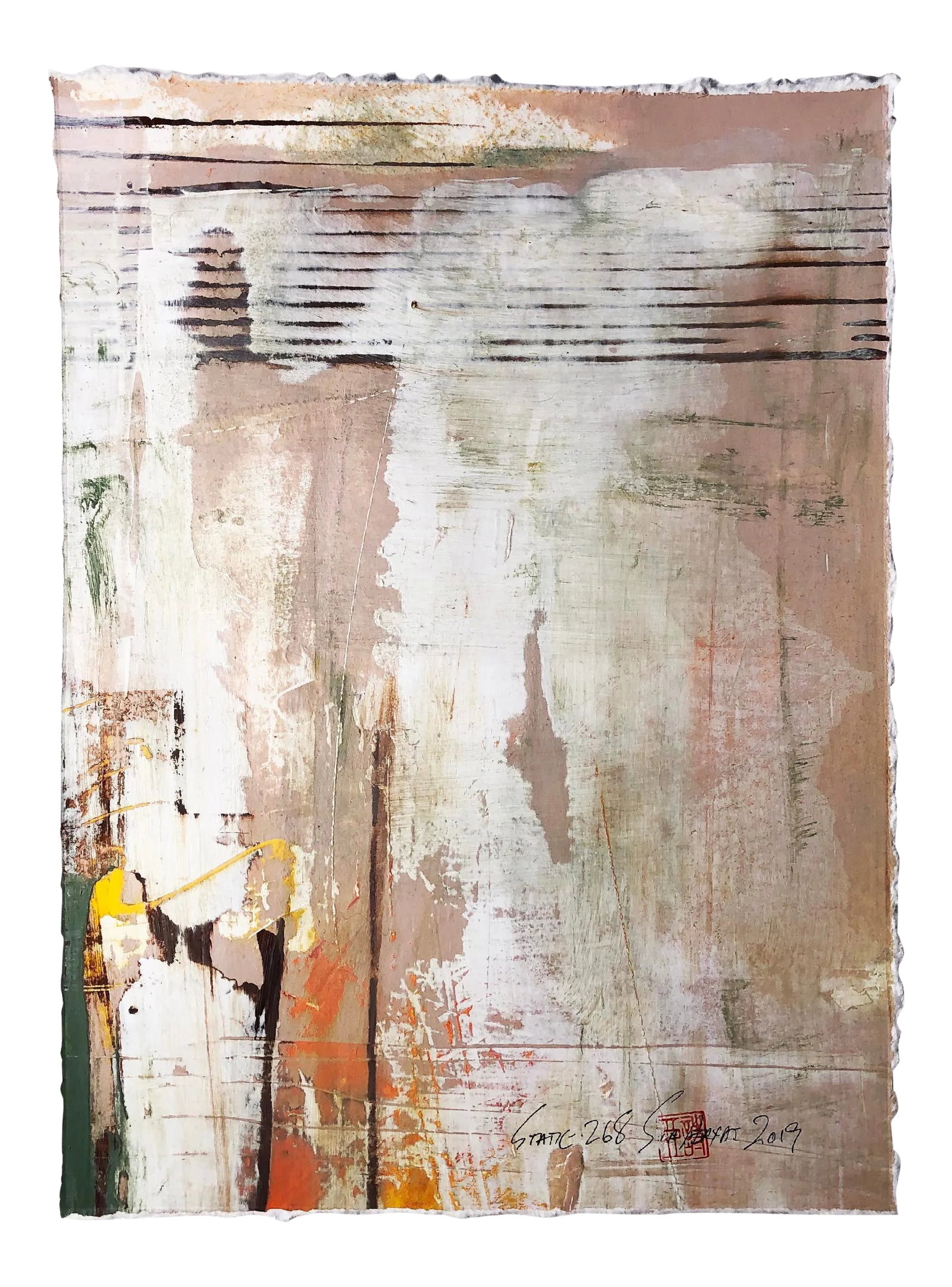 Abstract Painting, Static 268 Create Love and Care: According to Thich Nhat Hahn, putting purpose and intention in personal space can create love and care in that space. You can then communicate with that same love and care. This acrylic painting is