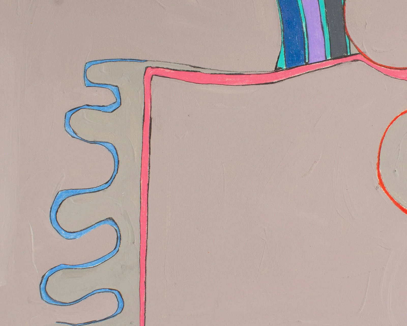 1982 "Secret Umbra" Abstract Mixed Media Painting by Harry Hilson - 7
